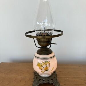 Yellow and Green Lantern with Floral Accents